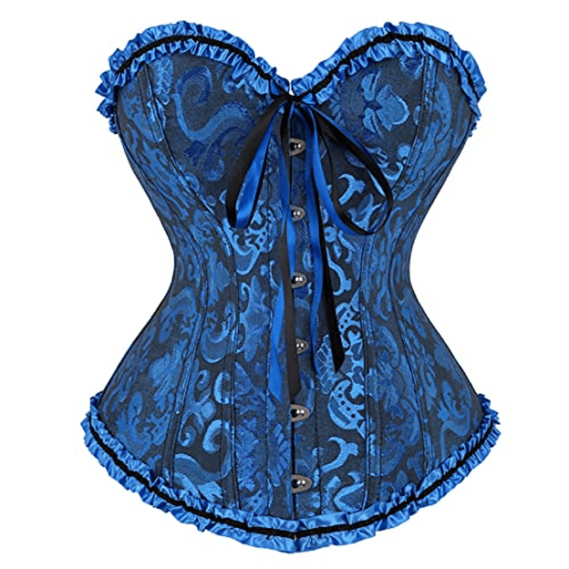 Women's Lace Boned Overbust Corset Bustier Lingerie - Temu