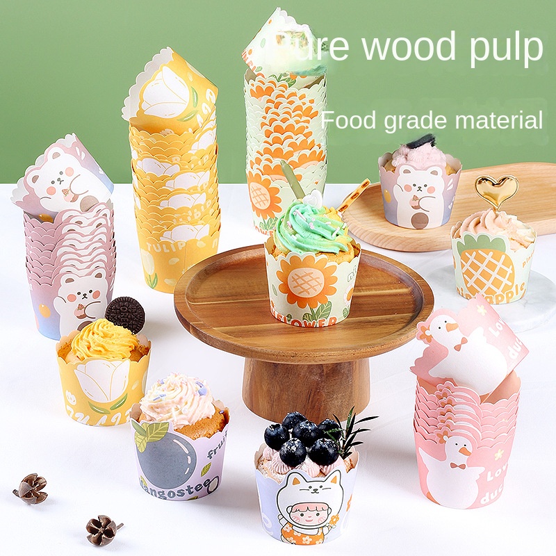 50pcs Cupcake Cups 2 36 Heat Resistant Paper Muffin Cups Cartoon
