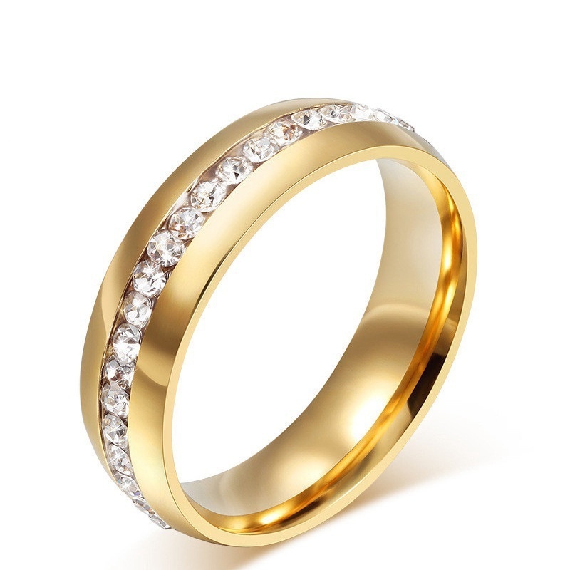 1pc Fashion Couple Rings Wedding Bands For Women Men, 6mm Stainless Steel  Engagement Ring Anniversary Gift