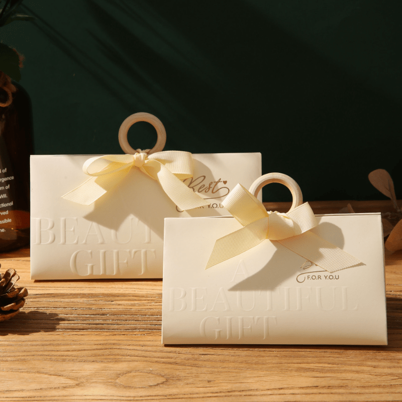 Bolsas de papel kraft cuadros chocolate para regalos