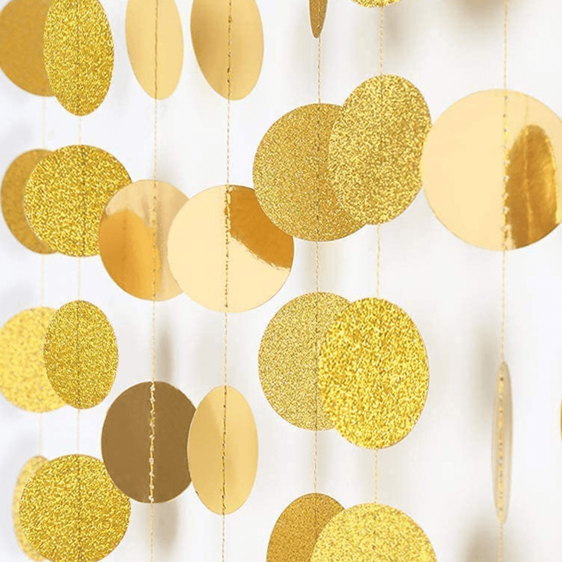 

1 Pack, Golden Disc Flag, Party Decoration, Pull Flag Streamer, Aesthetic Room Decor, Festival Decoration, Party Decor, Holiday Supplies, Holiday Arrangement, Scene Decor