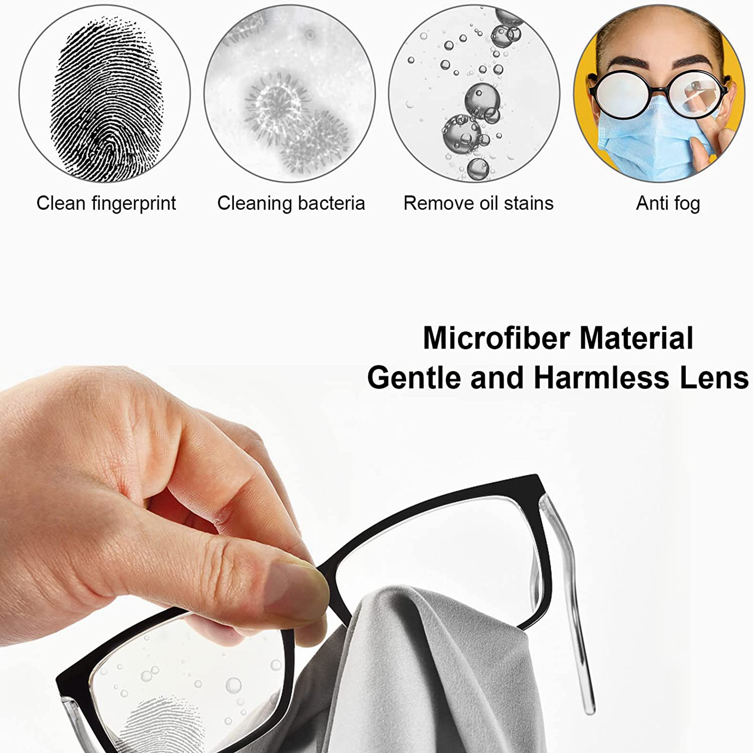 5pcs Eye Glass Clean Cloths Lenses Cloth for Glasses Eyeglass Wipes Cloth