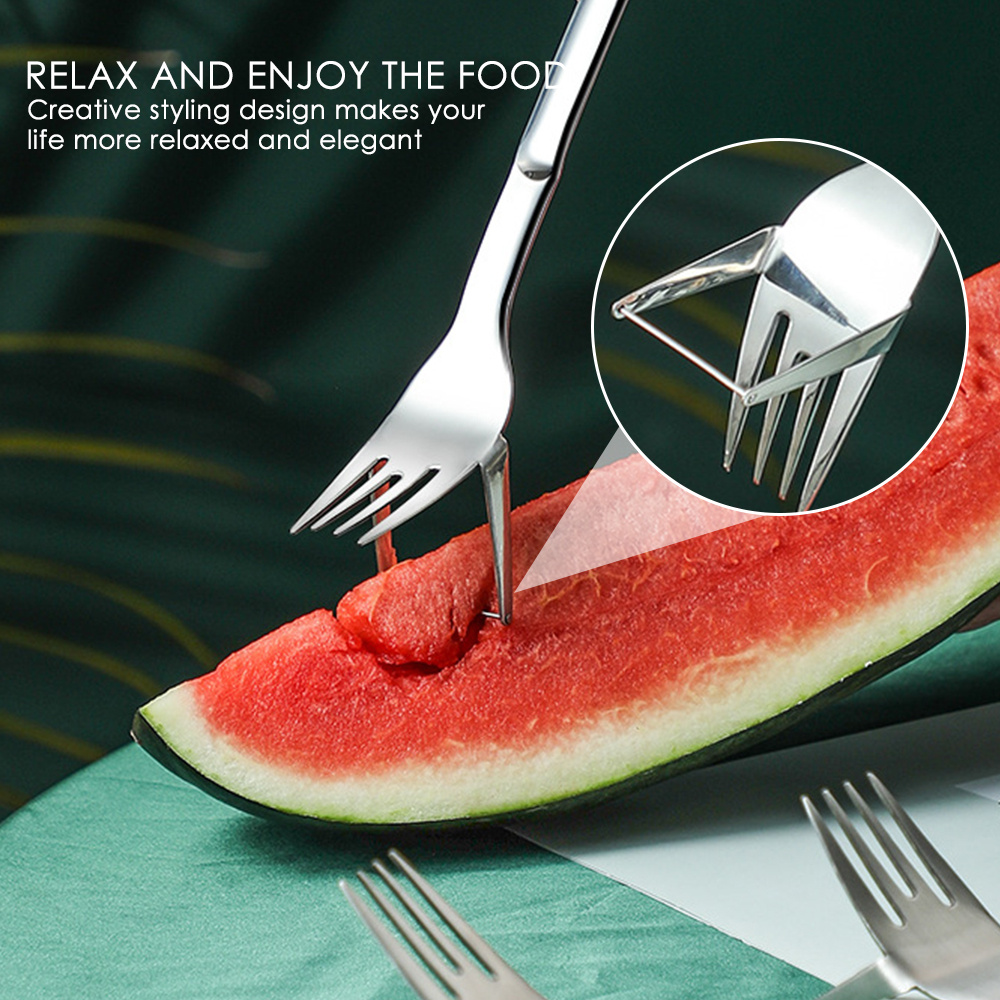 1pc Stainless Steel Multifunction Watermelon Fork, Watermelon