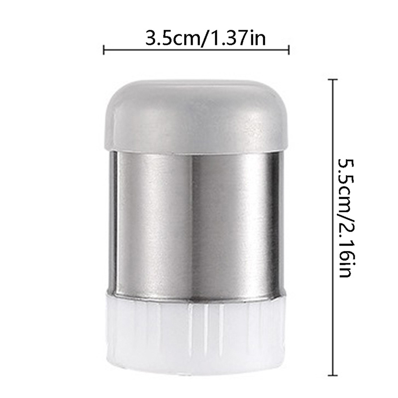 Stainless Steel Spice Jars Seasoning Cans Rotate Cover Salt Pepper