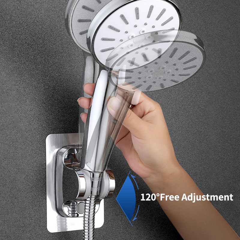 Adjustable Shower Head Holder Wall Mounted Abs Plastic Hand - Temu