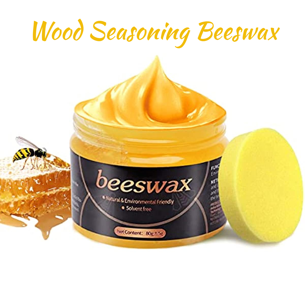 2 8oz Natural Beeswax Furniture Polish for Doors and Floors