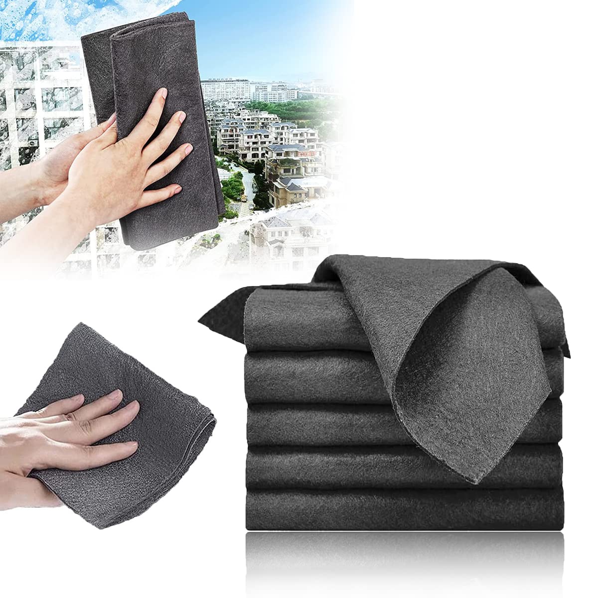 Magic Cleaning Cloth, Reusable Magic Rag, Lint Free Absorbent