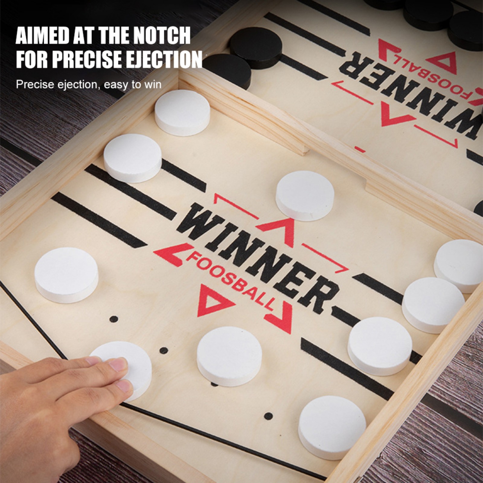  Fast Sling Puck Game, Wooden Hockey Game, Foosball