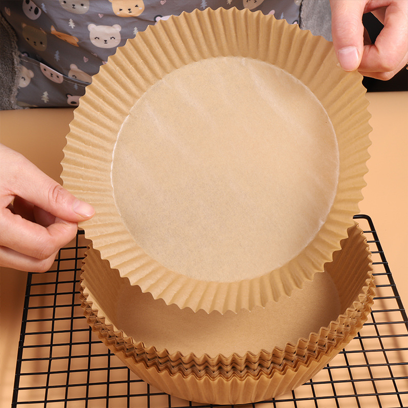 25/50pcs Air Fryer Disposable Paper Liner Non-Stick Air Fryer Parchment  Paper Liners Baking Paper Filters For Micro-wave