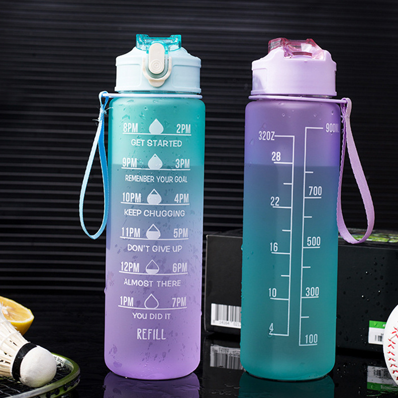 Motivational Water Bottles Large Capacity Gradient Color - Temu