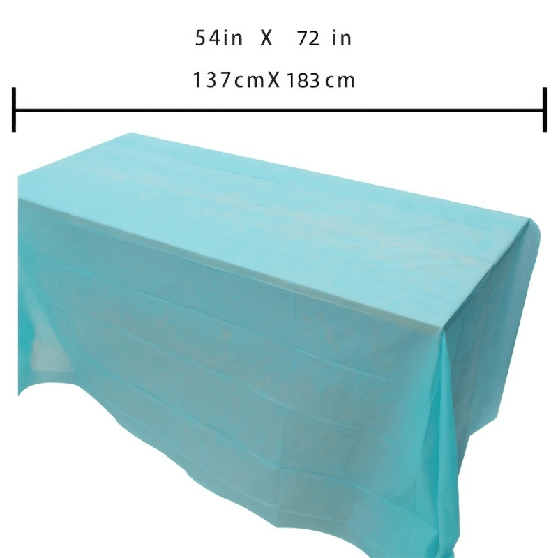 Nappe bleu Aqua, nappe rectangulaire 54 x 108 cm, nappe plastique