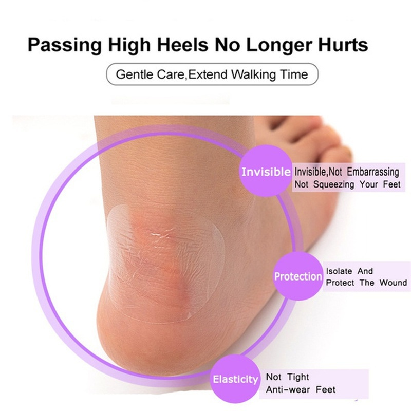 20/40pcs Transparent Waterproof Foot Protection Sticker, High Heels Relief, for Heel Care
