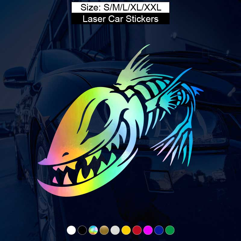 Fish Skeleton Skull Fishing Car Window Vinyl Decal Sticker - Temu Canada