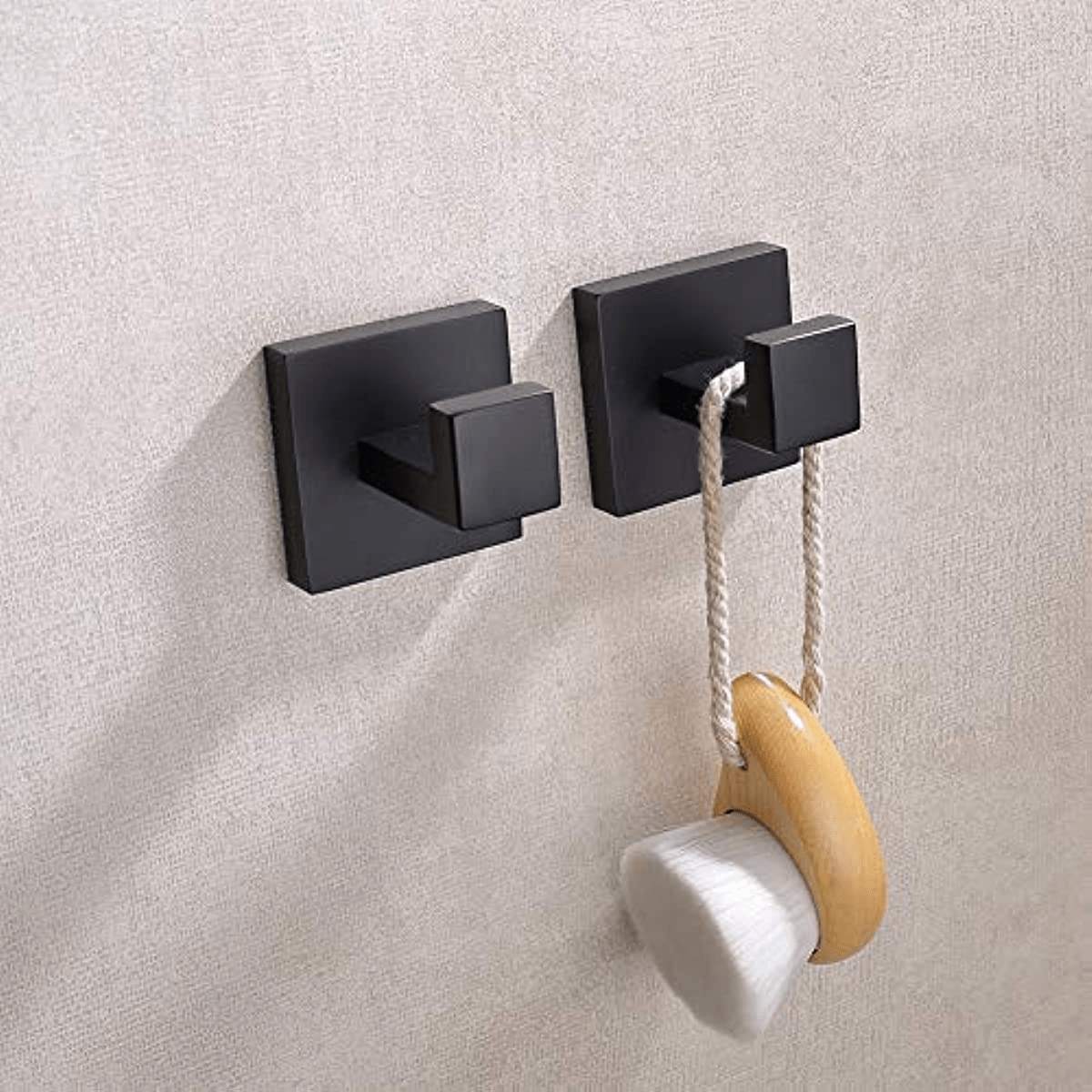 2pcs Ganchos Baño Abrigos Batas Cuadrados Acero Inoxidable - Temu