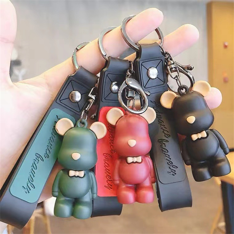 Creative Nordic Bow Tie Bear Keychain For Keys Cartoon Women Bag