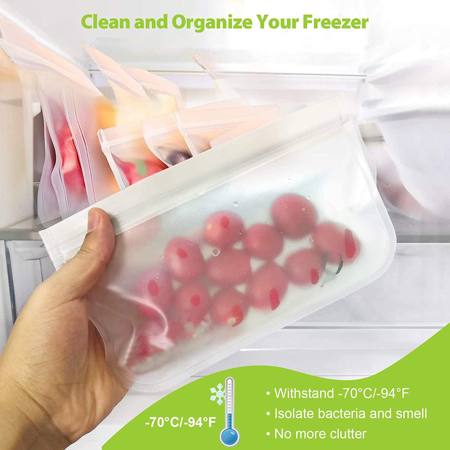 Reusable Sandwich Bags - Leak-proof Double Ziplock Seal Bags - Keep Your  Food Fresh & Tasty! - Temu