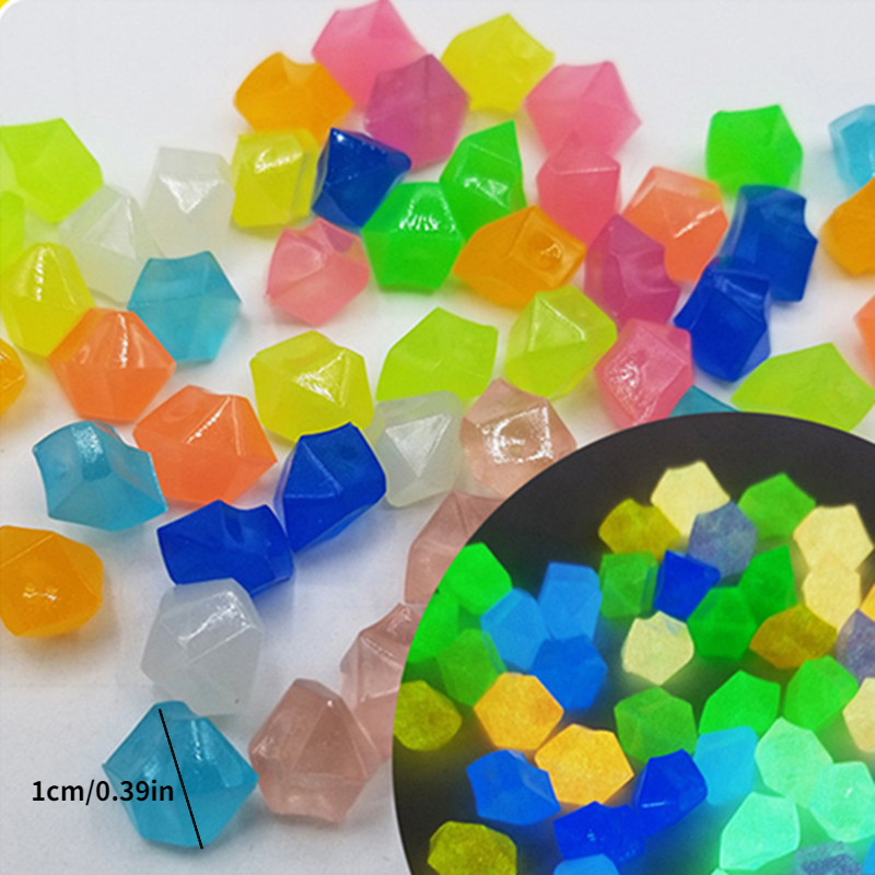 300pcs Luminous Garden Pebbles Glow in the Dark Stones