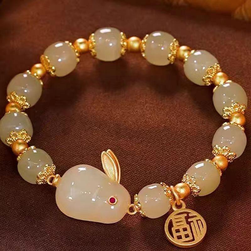 Zodiac Rabbit Bracelet Bunny Lucky Tag Rabbit Ears Donut Bracelet Best Gift  For Holiday Party - Temu