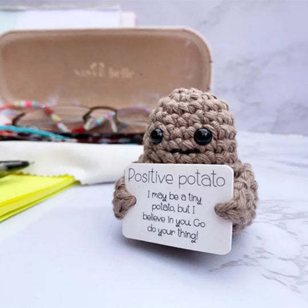 Mini Fun Positive Potatoes Doll Cute Crochet Potatoes - Temu