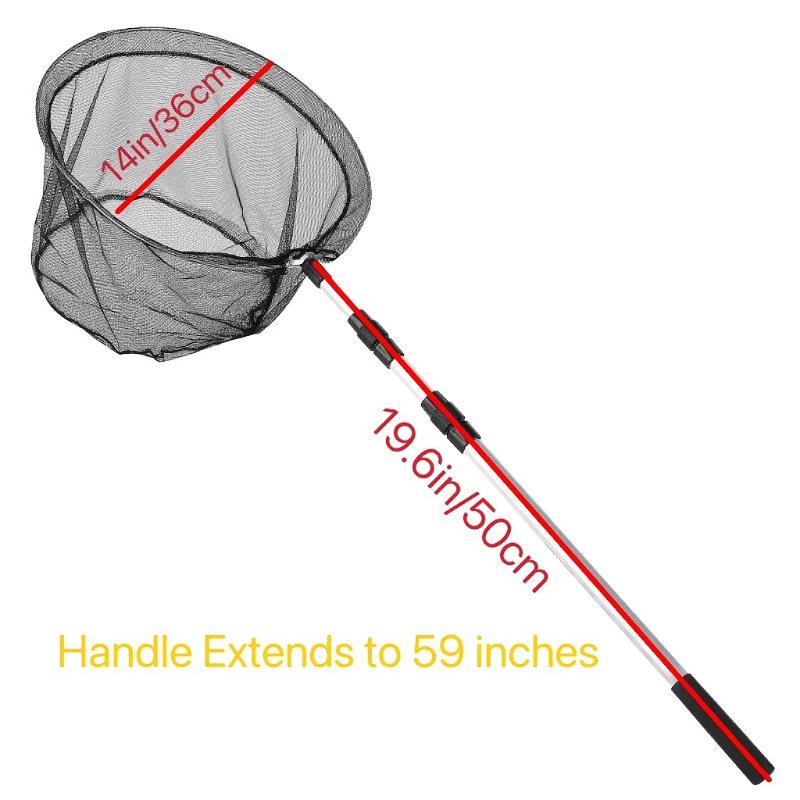 Telescoping Fishing Landing Net - Lightweight and Durable with Extendable  Pole for Easy Catching