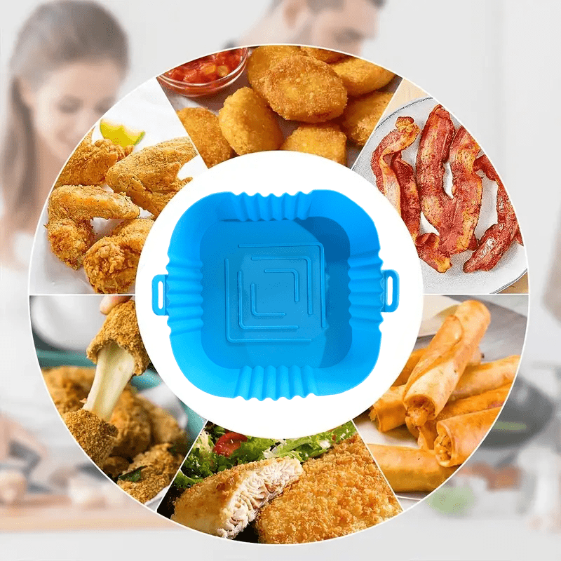 Nonstick Silicone Air Fryer Liner Multifunctional Square Pad - Temu