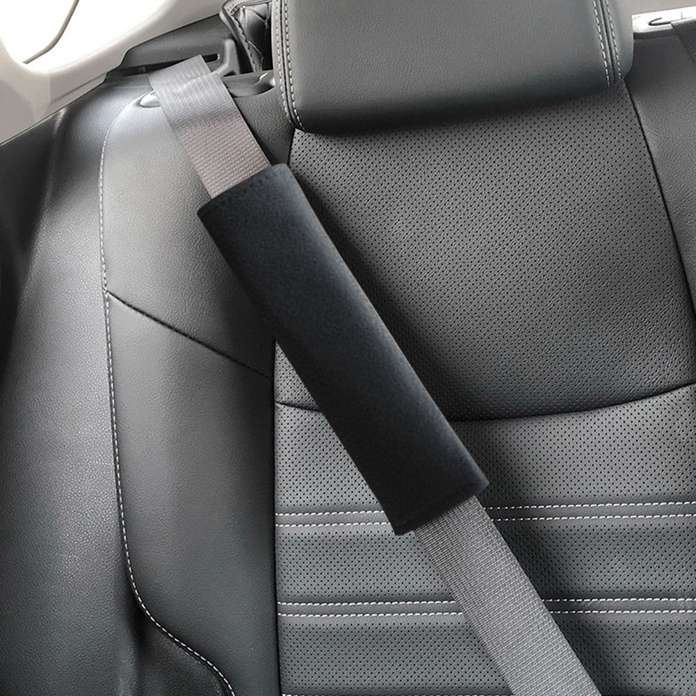 Accessoires auto,2 pièces voiture confortable sécurité ceinture de sécurité  épaulettes couverture doux coussin harnais coussin