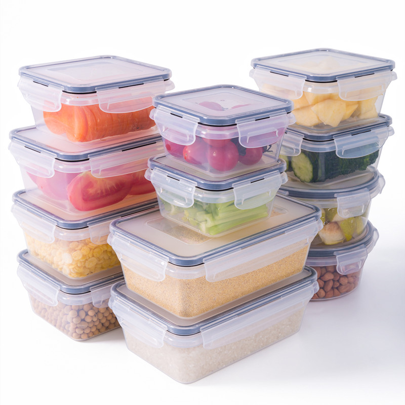 3pcs set airtight food storage containers with lids   proof   keeping box for cereal rice pasta tea nuts and coffee beans plastic food preservation   for home kitchen supplies details 1