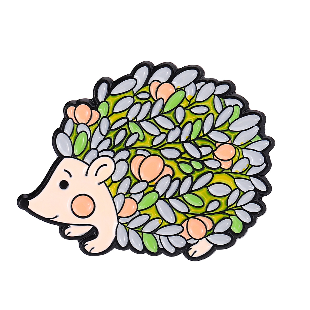 Frog Mushroom Flower Hedgehog Brooch Buttons For Men
