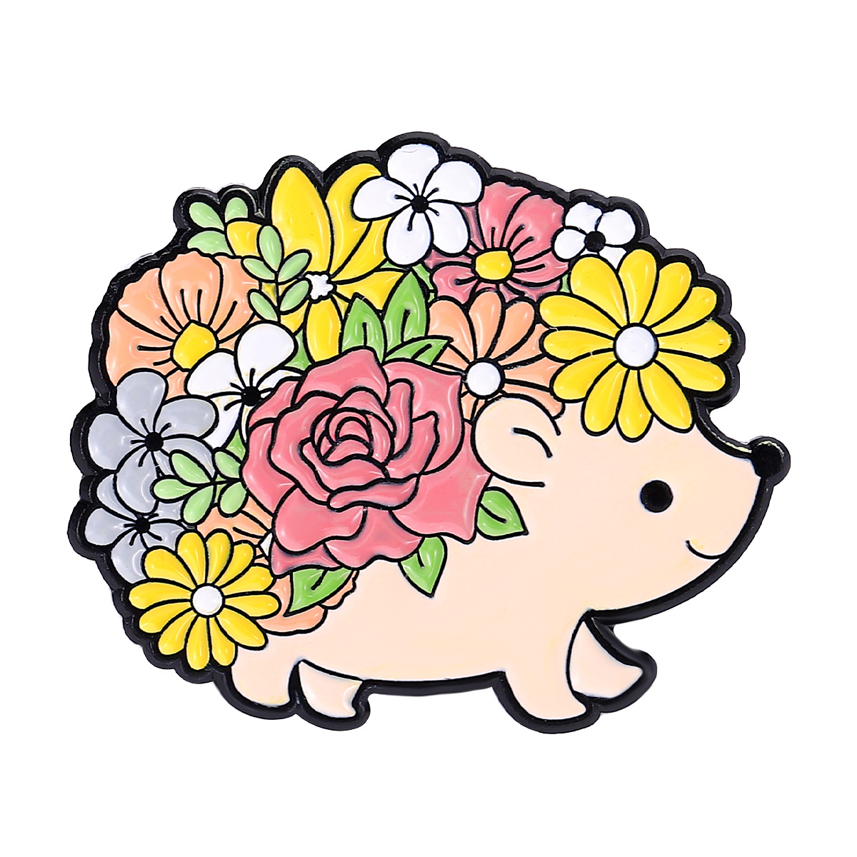 Frog Mushroom Flower Hedgehog Brooch Buttons For Men