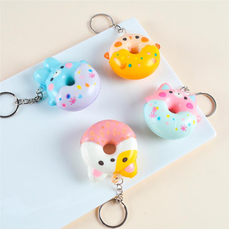 Donut clearance squishy keychain