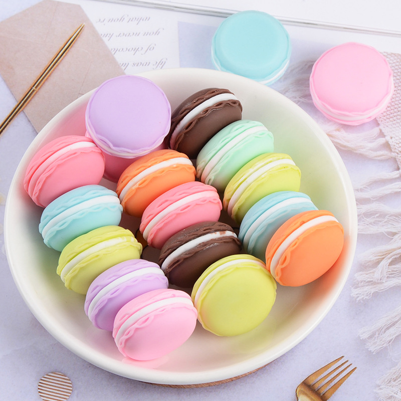 10 Pieces of Macaron Cookie Resin Charms for Jewelry Making 