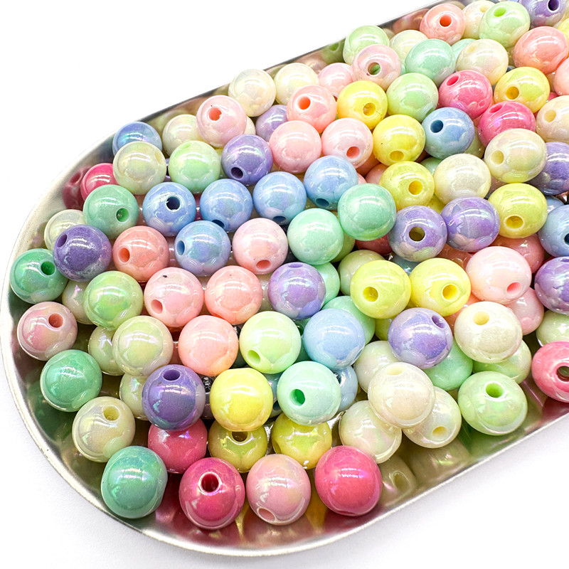 Pastel Beads - 8mm Beautiful Bright Pastel Small Round Shape Acrylic o –  Delish Beads