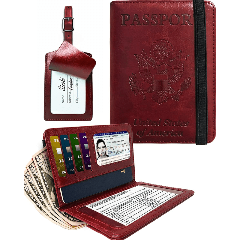 Passport Holder Travel Bag Passport And Vaccine Card Holder Combo Slim  Travel Accessories Passport Wallet For Unisex Leather Passport Cover  Protector With Waterproof Vaccine Card Slot - Temu Germany