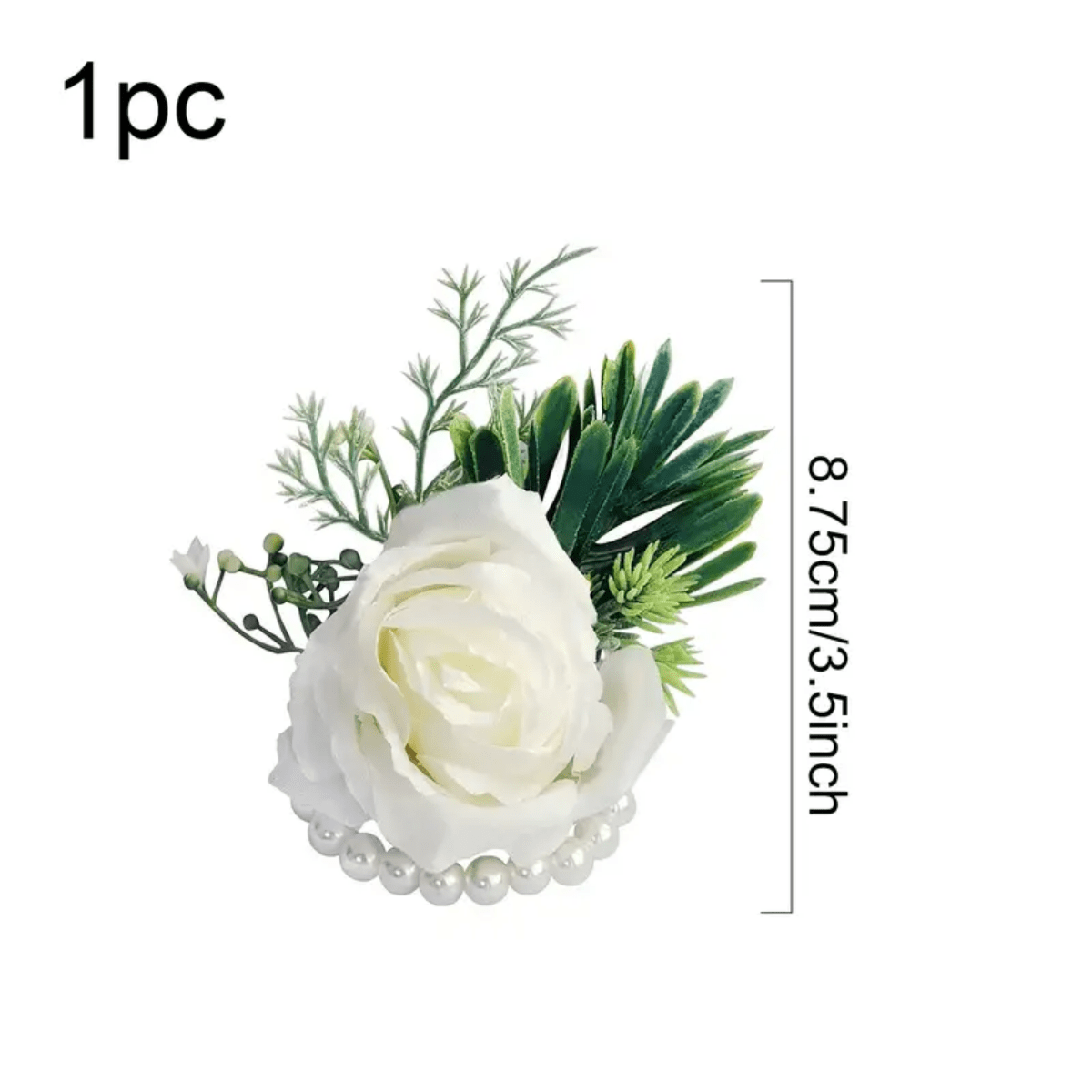 1pc/2pcs Fiore Polso Rosa Bianca Decorazione Fiori A Mano - Temu Italy