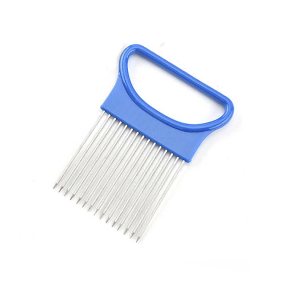 Onion Slicer Stainless Steel Cutter Lemon Holder