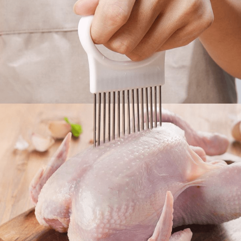 Onion Slicer Stainless Steel Cutter Lemon Holder