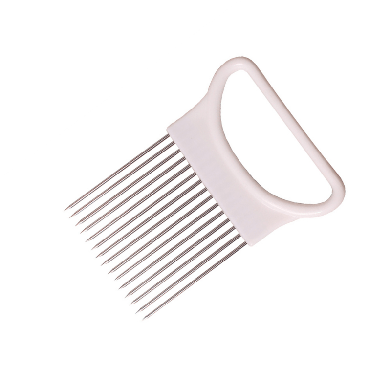 Onion Slicer Stainless Steel Cutter Lemon Holder