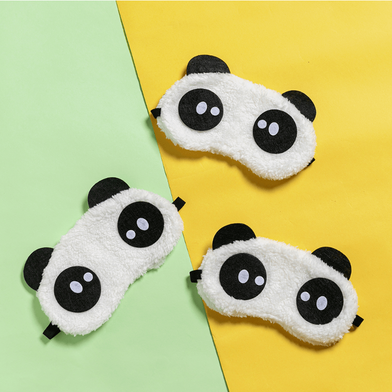 1 Pieza De Dibujos Animados Panda Sleep Shade Eye Cover, Tela De Felpa  Suave Parches Para Los Ojos, Máscara Para Dormir Con Embalaje Independiente  - Temu