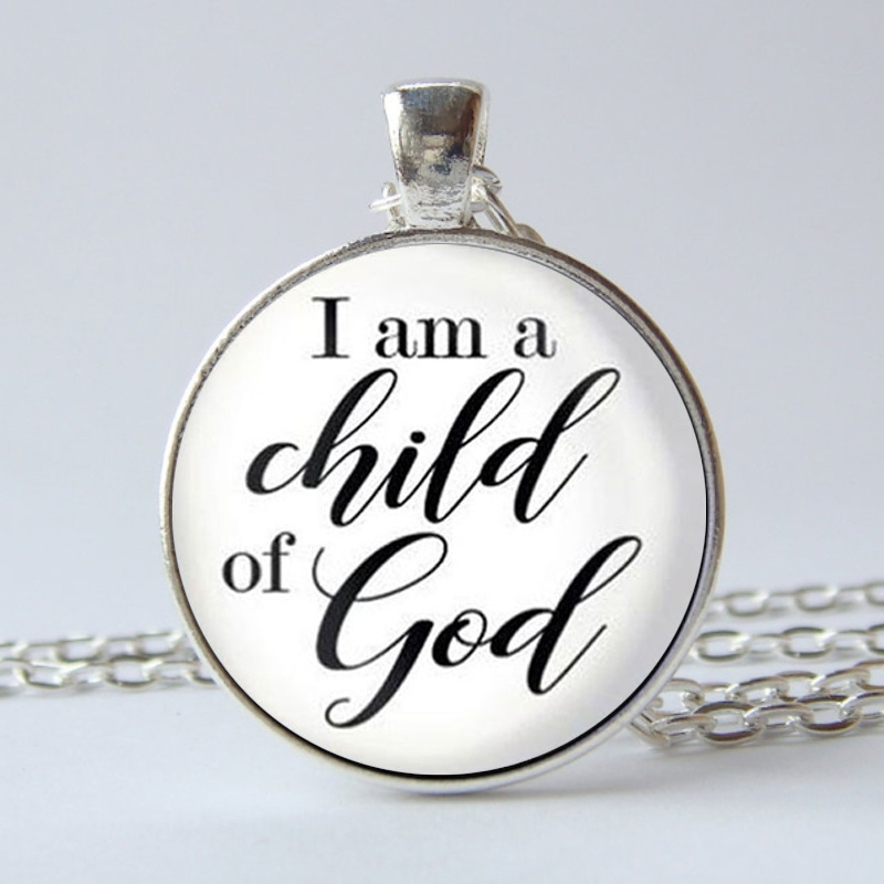 1pc i am a child of god keychain metal key ring purse bag backpack car charm earphone accessory friends gift details 0