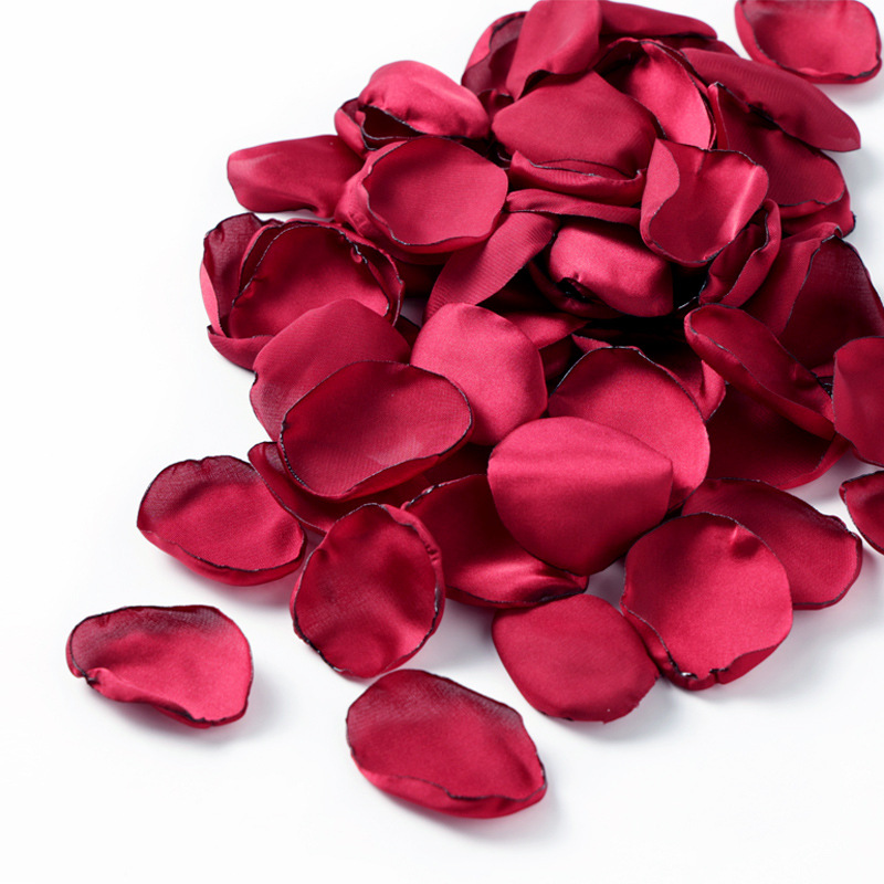 BBTO 200 pétalos de rosa rojos artificiales de seda, 10 piezas en forma de  corazón, velas románticas de amor, pétalos dispersos para decoración de San