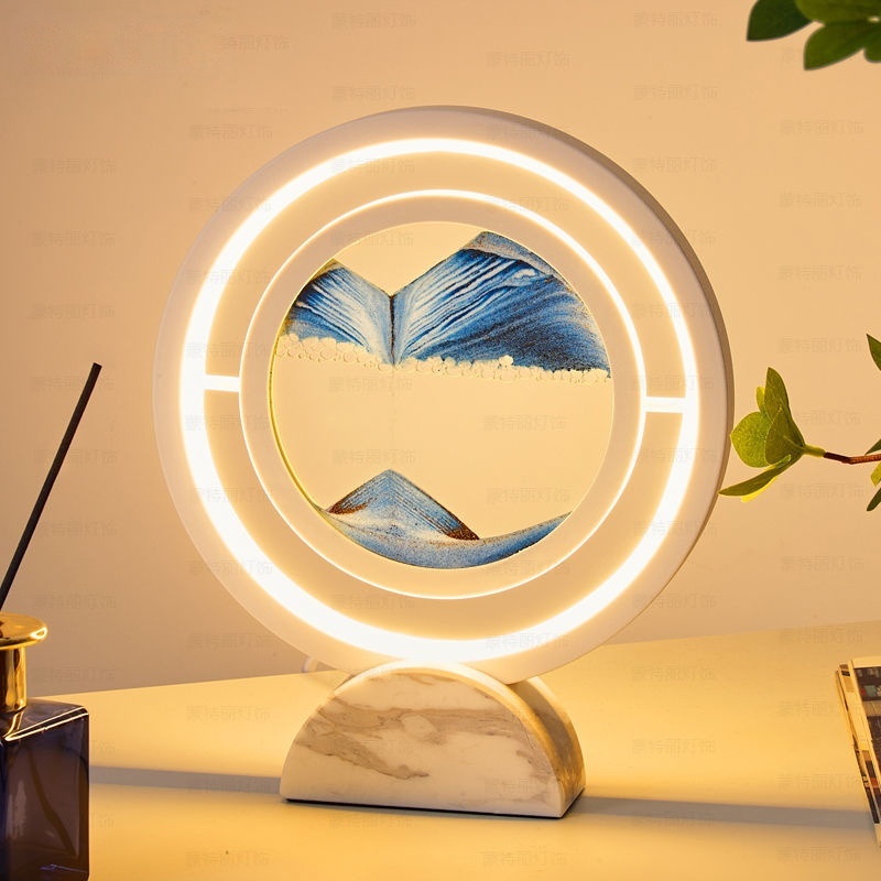 Lampe décorative LED style sable mouvant en verre