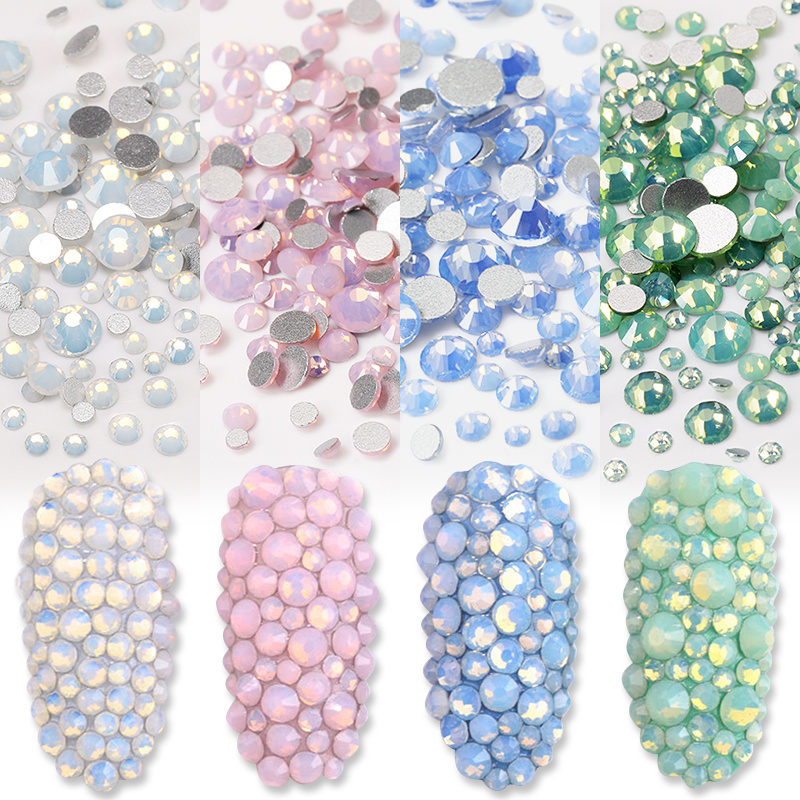 3d Mixed Color Flatback Crystal Beads Acrylic Nails Flatback