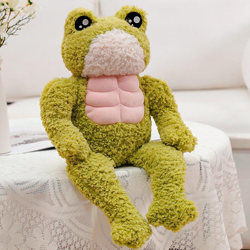 Explosive Style Funny Ugly Cute Duck Doll Muscle Frog Plush Toy