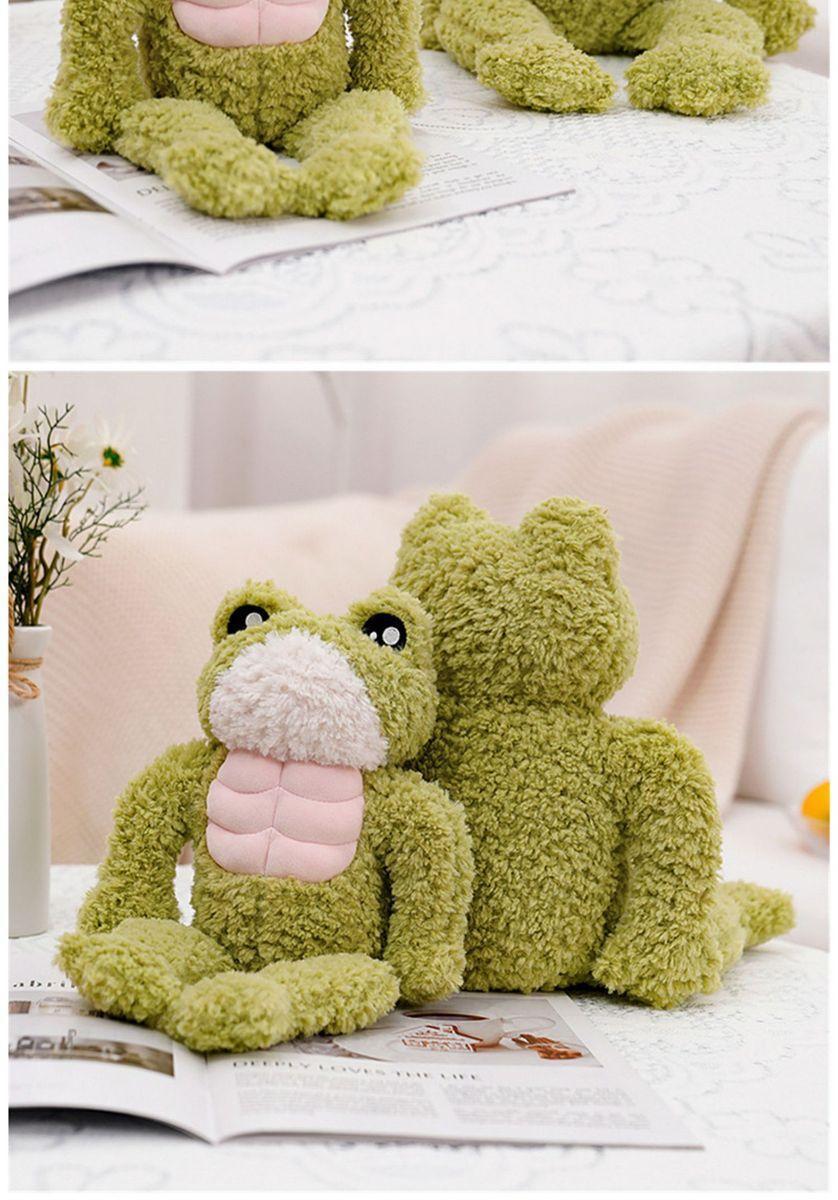 Explosive Style Funny Ugly Cute Duck Doll Muscle Frog Plush Toy Green Pillow, Shop The Latest Trends