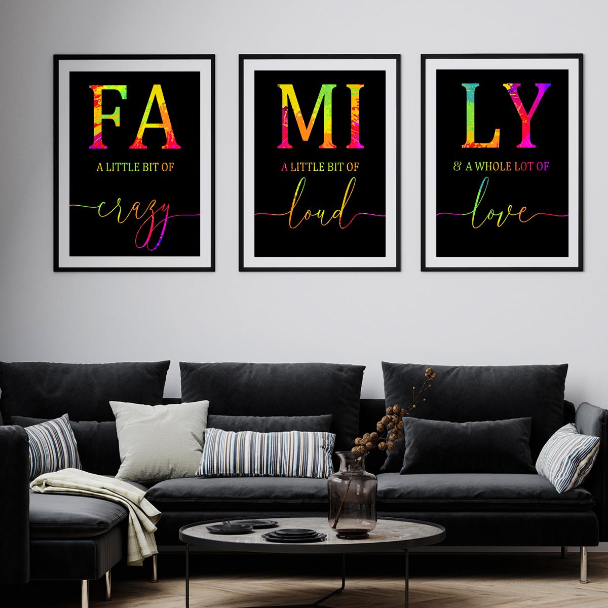 Affiche Définition Famille, idéale pour décorer un salon