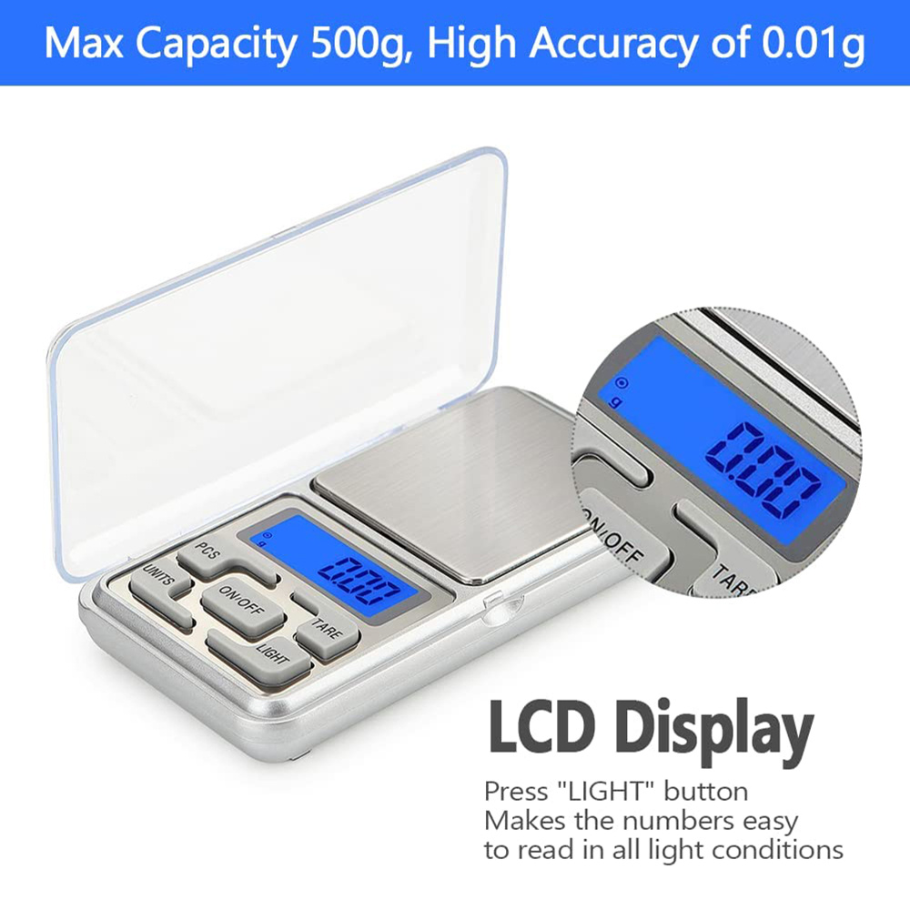 Electronic Pocket Scale 500G/0.1G Precision Jewelry Scale Balance