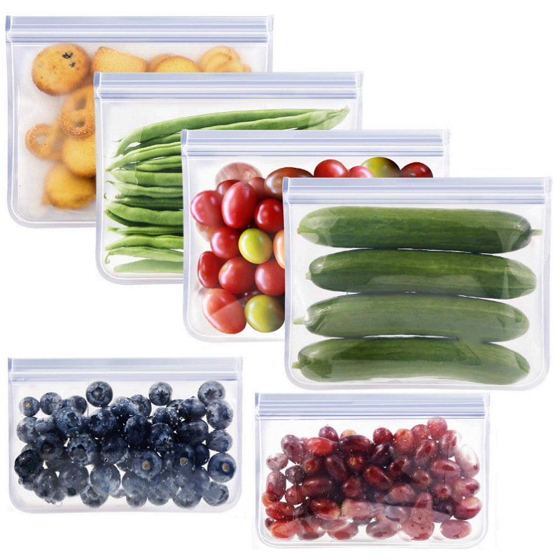 Reusable Food Storage Bags 4 Count Bpa Free Reusable Freezer - Temu