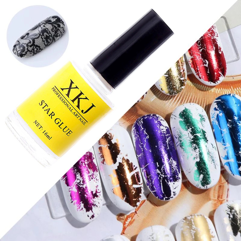 Nail Art Foil Glue Gel for Foil Stickers, Starry Sky Nail Art  Glue for Foil Sticker, Nail Transfer Tips Decorations Adhesive White 16 ML  2 Bottles : Beauty & Personal Care