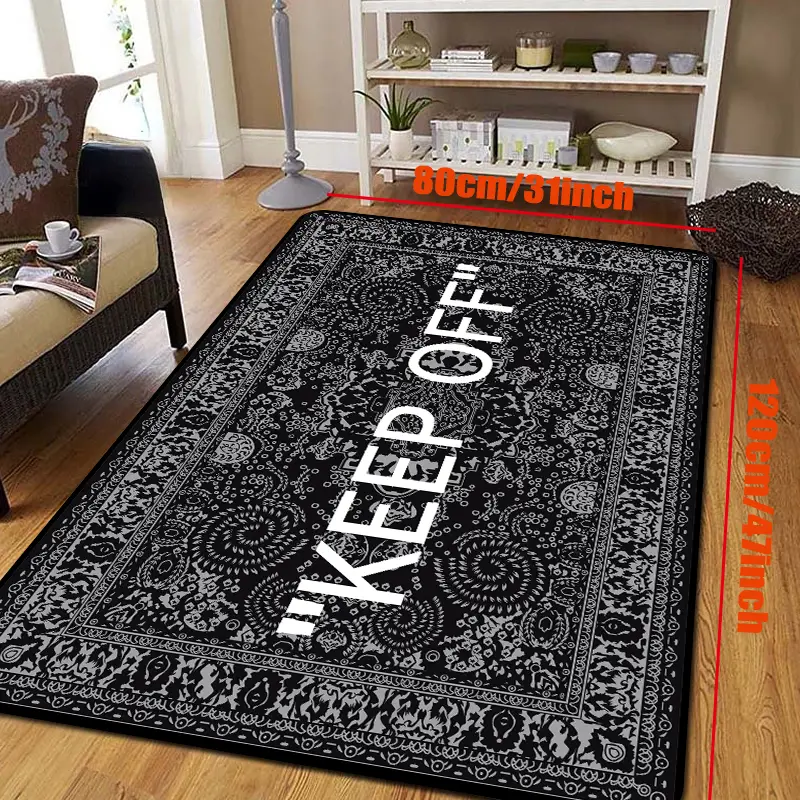 KEEP OFF Printed Floor Mat Living Room Area Rugs Bedroom Bedside