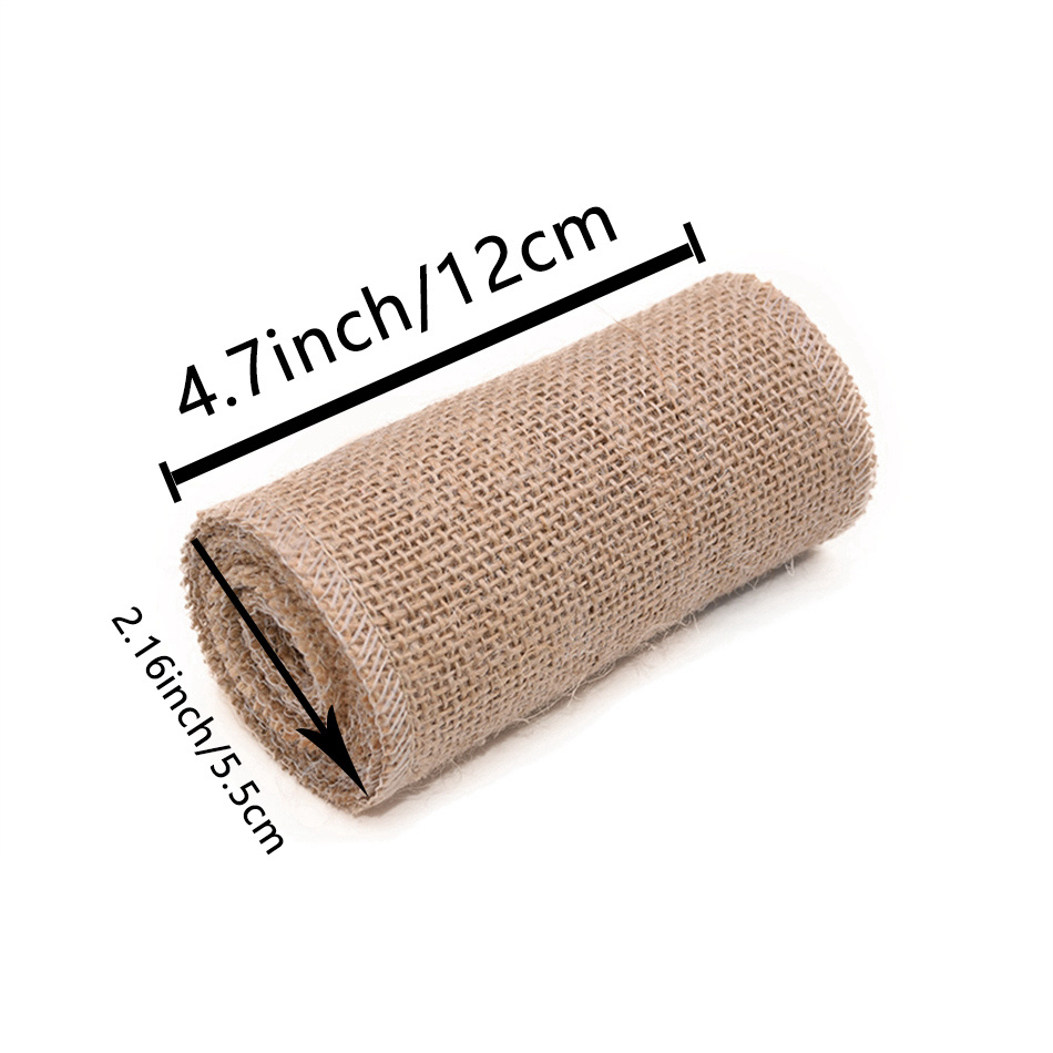 Tan Burlap Ribbon 2.5 Inch 2 Rolls 20 Yards Unwired Rustic Jute Ribbon for  Crafts, Mason Jars, Weddings, Party Decoration; by Mandala Crafts